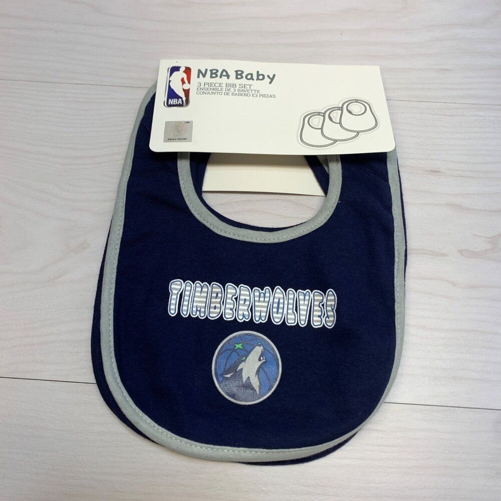 NBA Timberwolves Basketball‎ Unisex Baby Bib Infant Newborn 3 Piece Set One Size